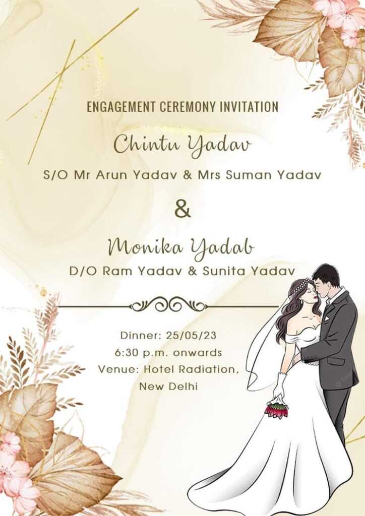 free Wedding Invitation Card & Online Invitations in English