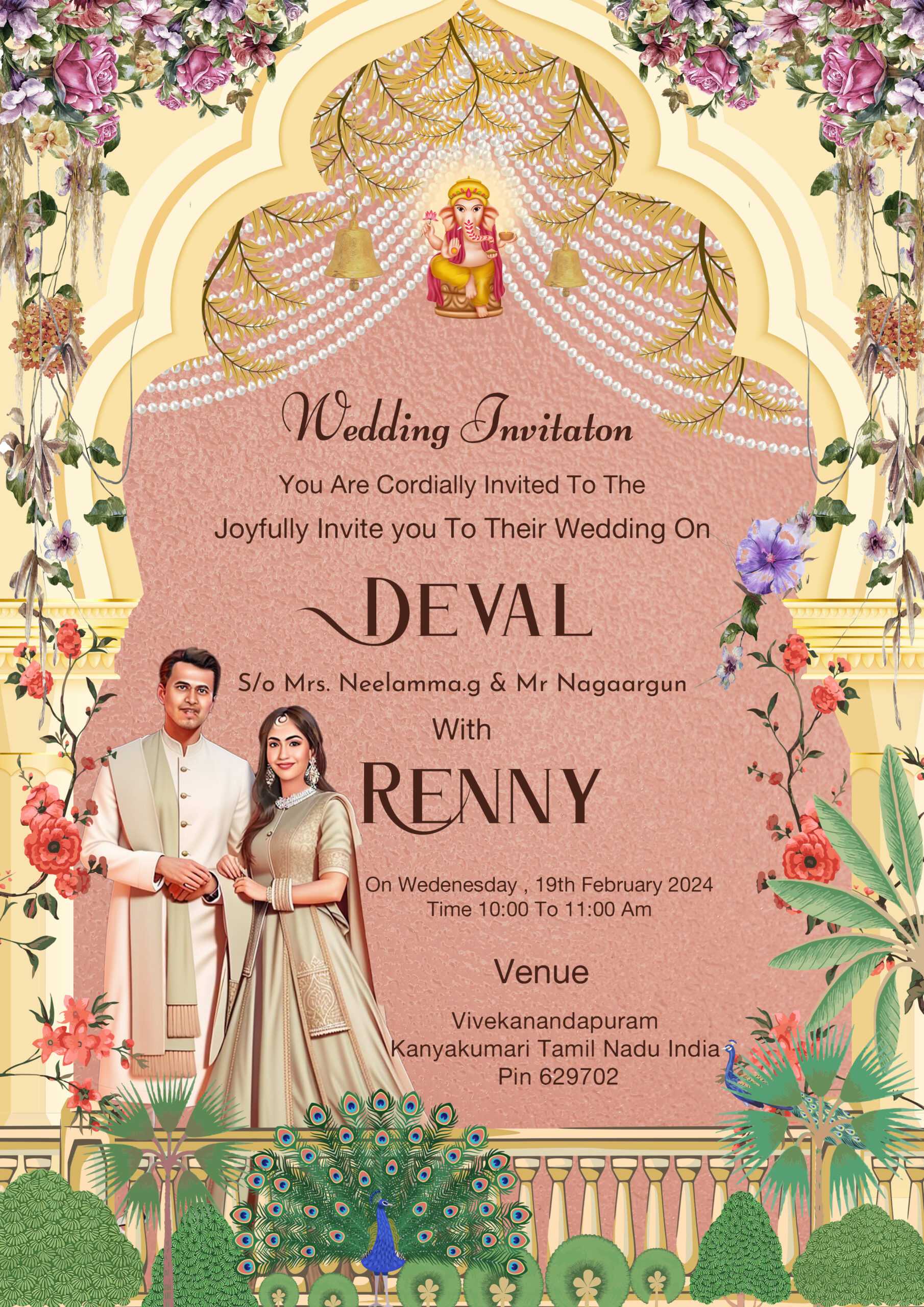 custom wedding invitation stamp