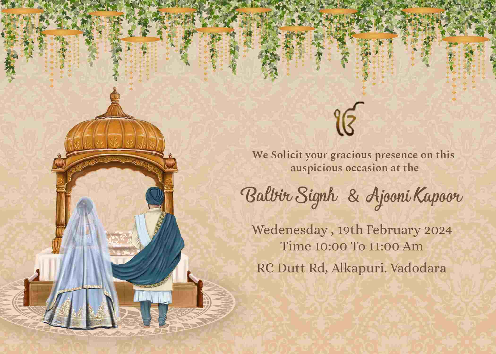 Hindu Marriage Wedding Card Matter In Hindi for Son
