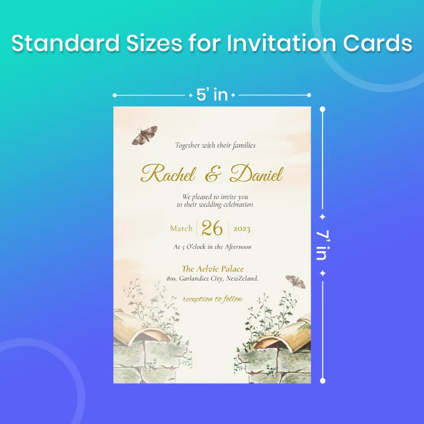 invitation card size