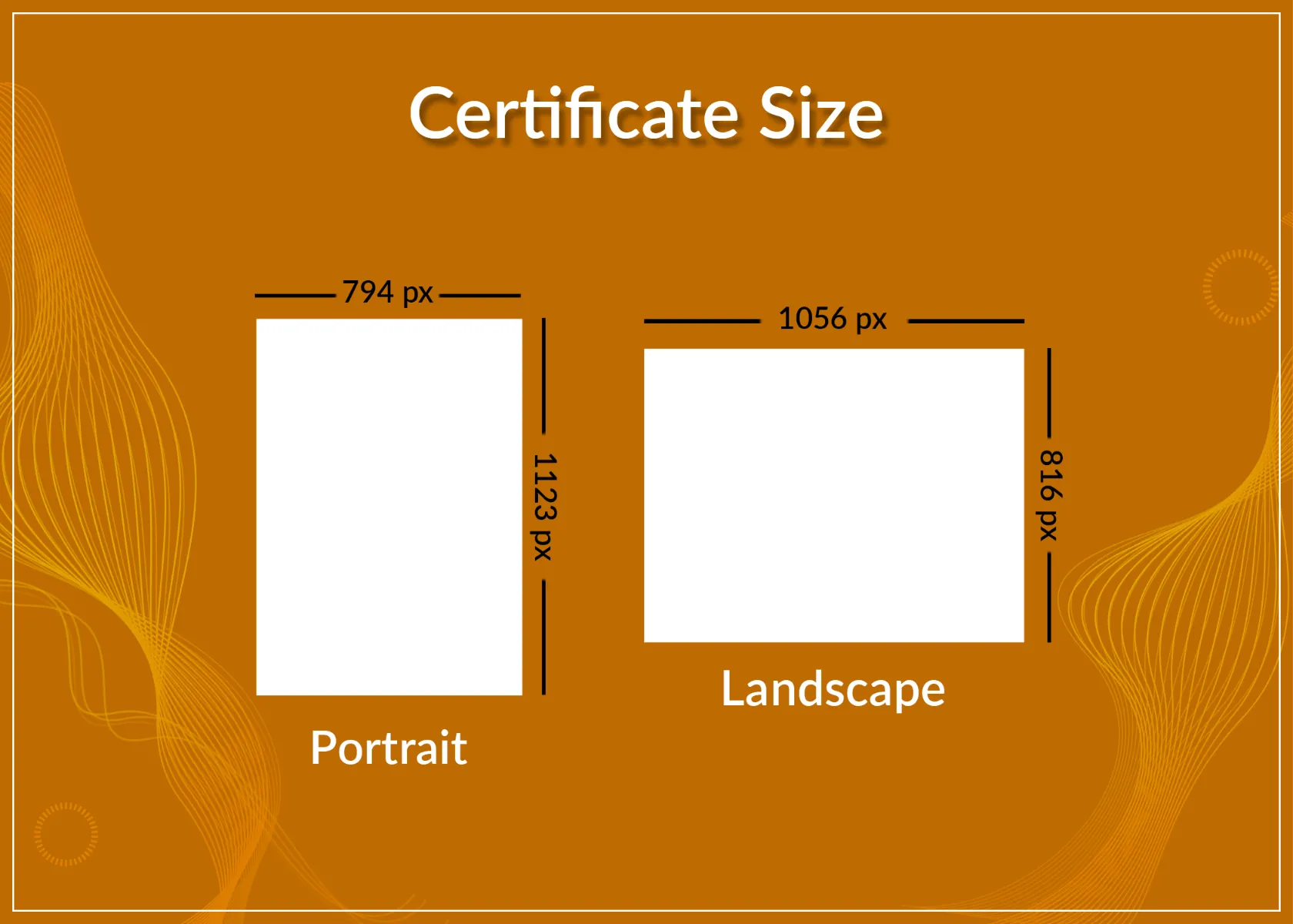 certificate size