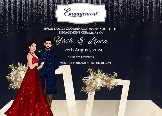 indian engagement invitation