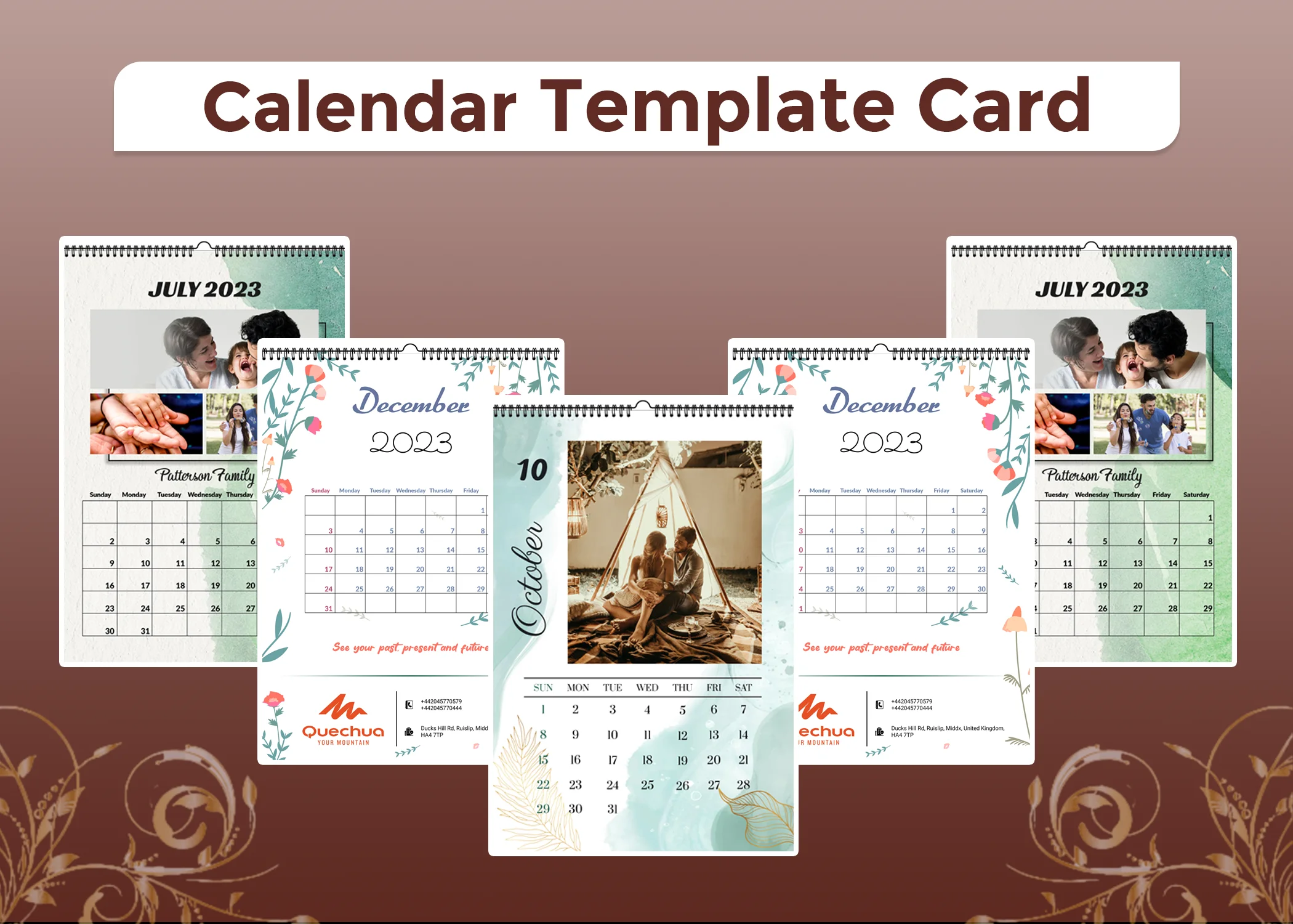 Calendar Template Card