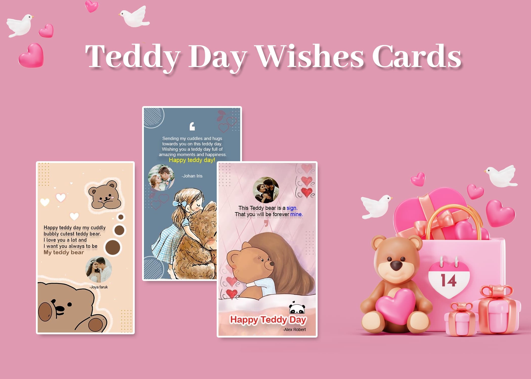 Express Your Love with Stunning Teddy Day Wishes Cards!