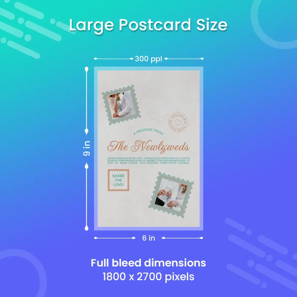 Largepage Postcard Size Guide