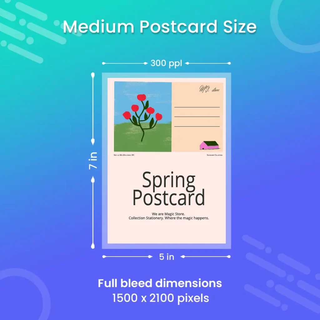 Medium Postcard Size Guide